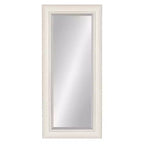 16" x 36" Macon Framed Wall Panel Mirror White - Kate and Laurel: Modern Style, Beveled Glass, No Assembly Required