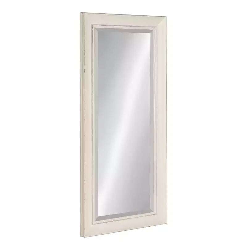 Specchio da parete incorniciato Macon 40,6 x 91,4 cm bianco - Kate and Laurel: stile moderno, vetro smussato, nessun montaggio richiesto