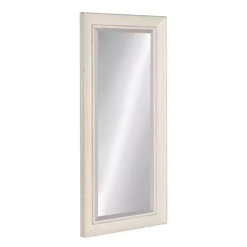 Specchio da parete incorniciato Macon 40,6 x 91,4 cm bianco - Kate and Laurel: stile moderno, vetro smussato, nessun montaggio richiesto