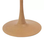 Tavolo da pranzo rotondo moderno da 35'', piano durevole in MDF e base in acciaio con effetto legno naturale per cucina, sala da pranzo o caffè