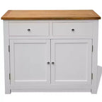 Credenza 35.4x13.2x32.7 Legno massello di rovere