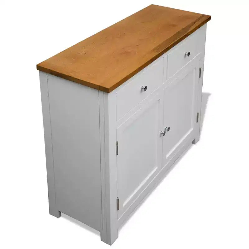 Credenza 35.4x13.2x32.7 Legno massello di rovere