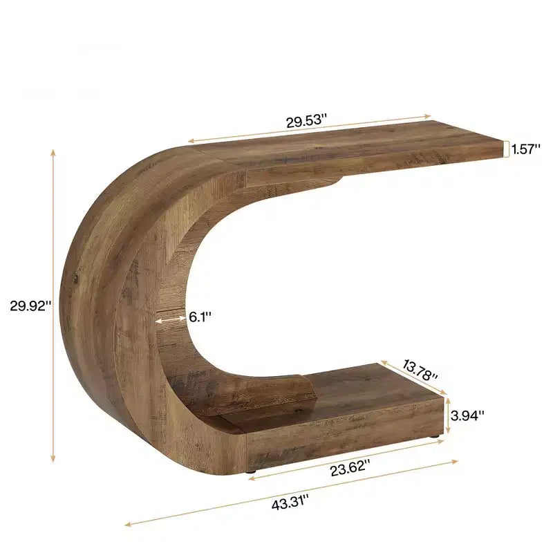 Elegante Tavolino da Ingresso a C, Consolle/Tavolo d'Appoggio/Accento Multi-uso