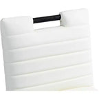 Sgabello da bancone in pelle vegana color crema