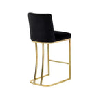 Sgabello Heidi in Velluto Nero