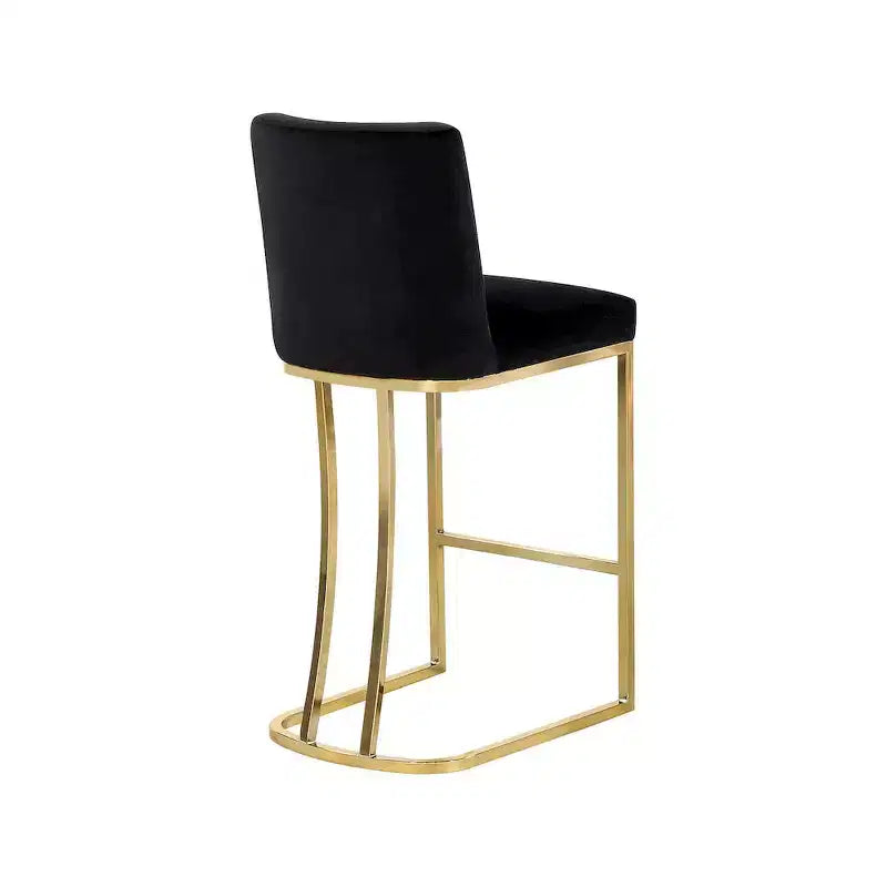 Sgabello Heidi in Velluto Nero