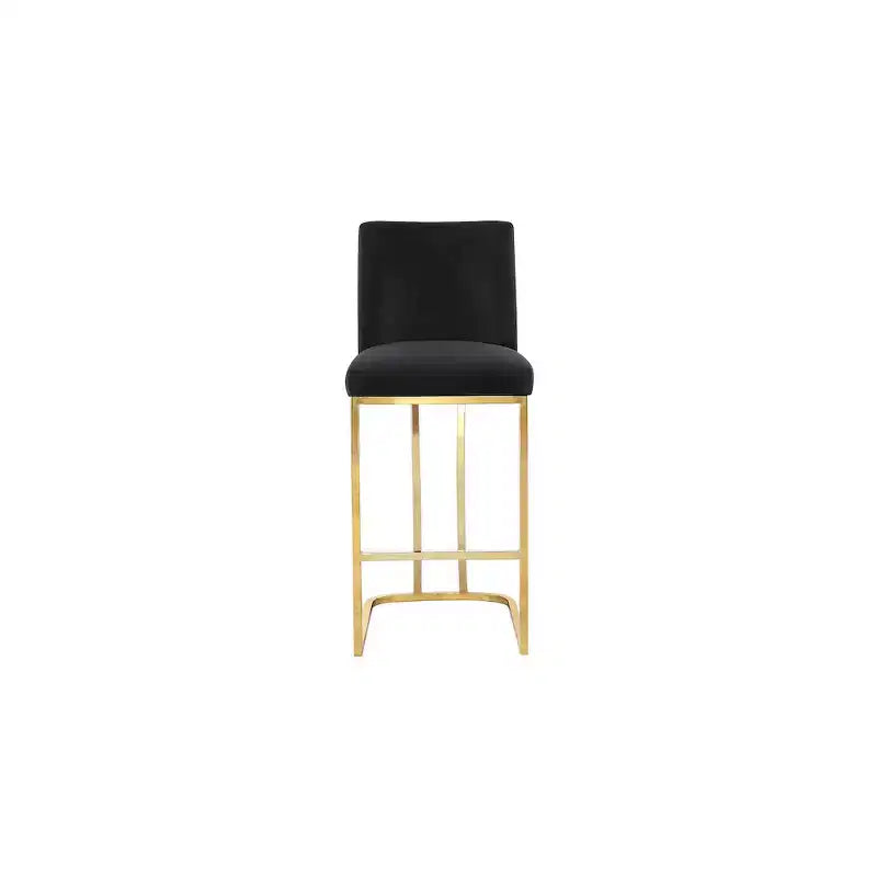 Sgabello Heidi in Velluto Nero