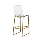 Sgabello in policarbonato oro/lucite