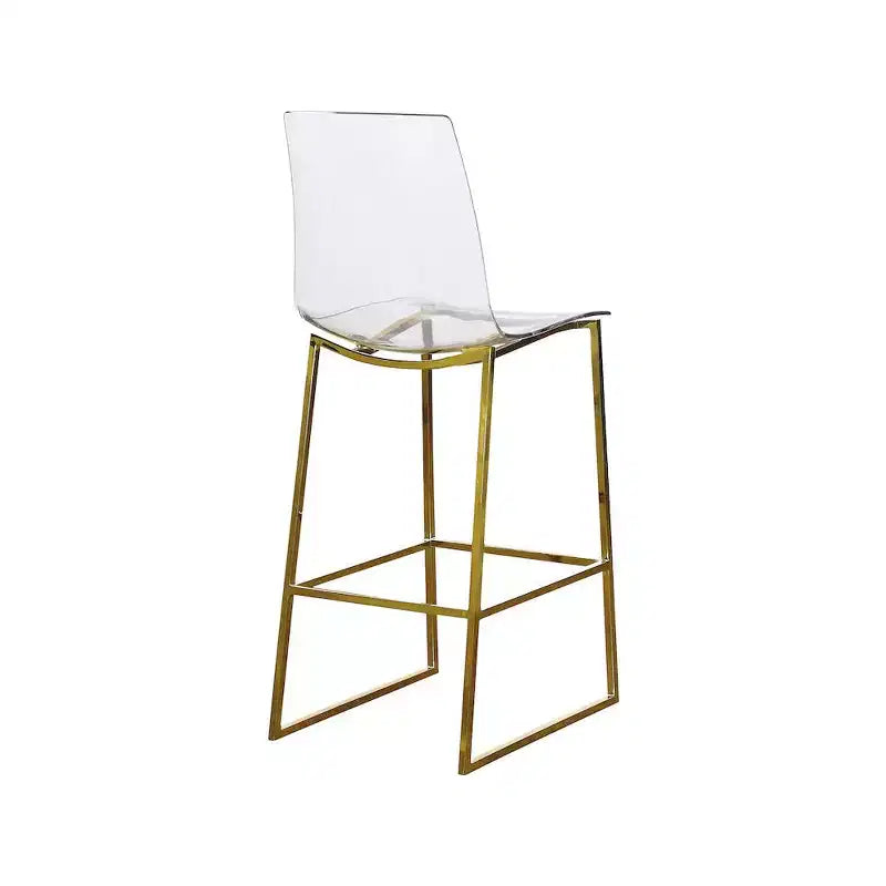 Sgabello in policarbonato oro/lucite