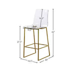 Sgabello in policarbonato oro/lucite