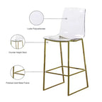 Sgabello in policarbonato oro/lucite