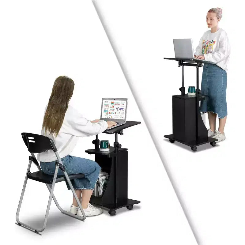 Leggio da terra, leggio portatile per presentazioni, altezza regolabile per chiesa, conferenze, leggio o scrivania per laptop con fermo bordo, nero