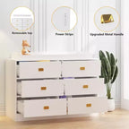 Cassettiera da camera con 6 cassetti, cassettiera fasciatoio, imbottitura morbida e piano rimovibile, cassettiere per neonati con piano fasciatoio per cameretta, bianco