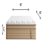 Materasso ibrido matrimoniale da 14", materasso in memory foam, a molle insacchettate, senza fibra di vetro - Beige e Bianco