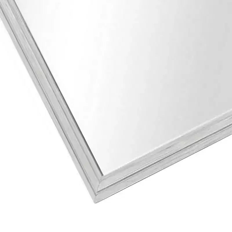 Specchio da comò Royal Hampton, vetro bisellato, cornice in legno massello bianca rustica 38x44