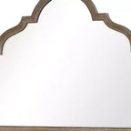 Specchio comò Royal Hampton, vetro smussato, legno massello rovere rustico marrone, 41x50