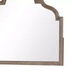 Specchio comò Royal Hampton, vetro smussato, legno massello rovere rustico marrone, 41x50