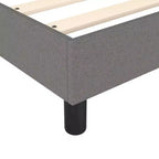 Struttura letto in tessuto grigio scuro (100% poliestere), compensato, legno ingegnerizzato