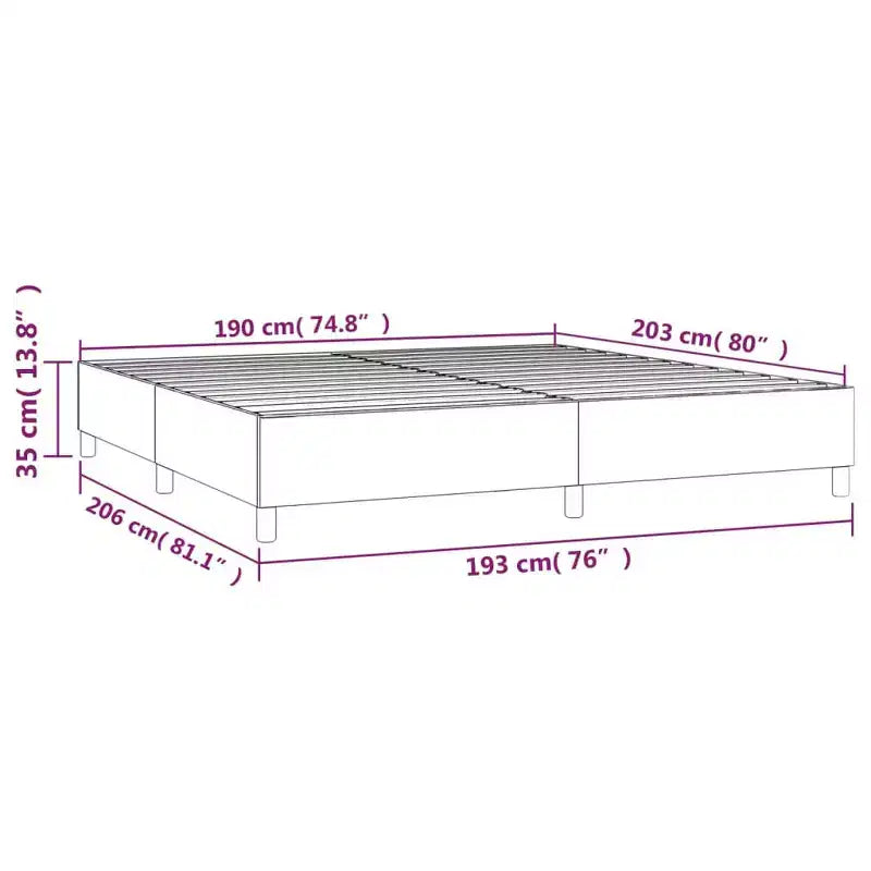 Struttura letto in tessuto grigio scuro (100% poliestere), compensato, legno ingegnerizzato