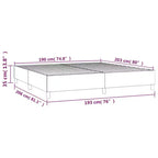 Struttura letto in tessuto grigio scuro (100% poliestere), compensato, legno ingegnerizzato