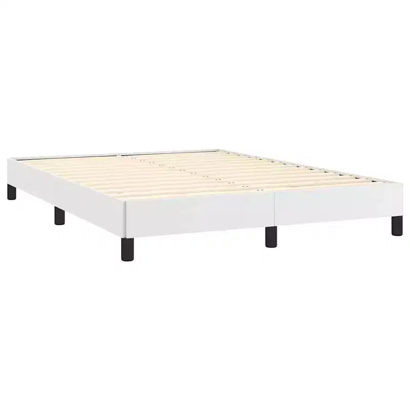 Base letto in similpelle bianca, compensato, legno composito Una piazza e mezza
