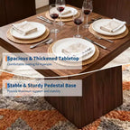 COZONY Tavolo da pranzo quadrato da 80 cm per 4 persone, piccolo tavolo da cucina con robusta base a piedistallo, tavolo da pranzo in stile rustico