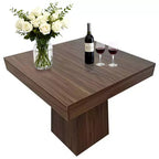 COZONY Tavolo da pranzo quadrato da 80 cm per 4 persone, piccolo tavolo da cucina con robusta base a piedistallo, tavolo da pranzo in stile rustico