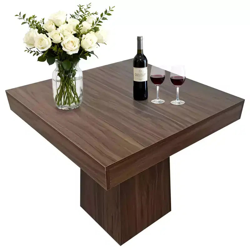 COZONY Tavolo da pranzo quadrato da 80 cm per 4 persone, piccolo tavolo da cucina con robusta base a piedistallo, tavolo da pranzo in stile rustico