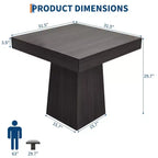 COZONY Tavolo da pranzo quadrato da 80 cm per 4 persone, piccolo tavolo da cucina con robusta base a piedistallo, tavolo da pranzo in stile rustico