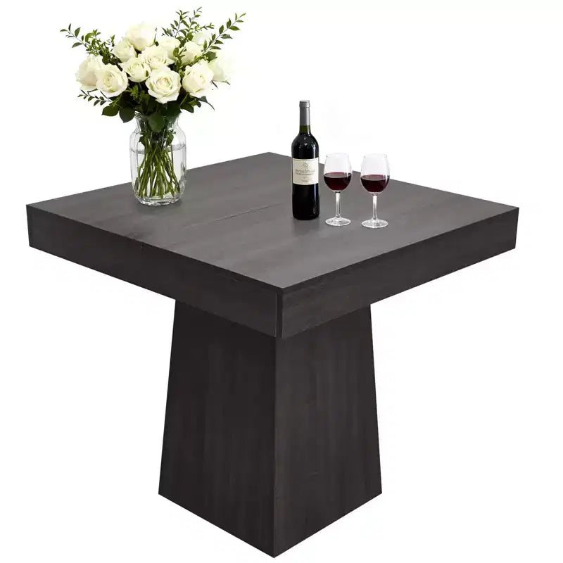 COZONY Tavolo da pranzo quadrato da 80 cm per 4 persone, piccolo tavolo da cucina con robusta base a piedistallo, tavolo da pranzo in stile rustico