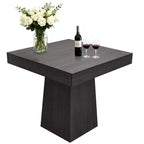 COZONY Tavolo da pranzo quadrato da 80 cm per 4 persone, piccolo tavolo da cucina con robusta base a piedistallo, tavolo da pranzo in stile rustico
