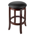 Sgabello da bancone girevole da 24" Noce - Rotondo, Struttura in legno, Altezza fissa
