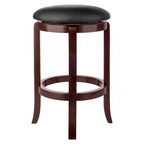 Sgabello da bancone girevole da 24" Noce - Rotondo, Struttura in legno, Altezza fissa