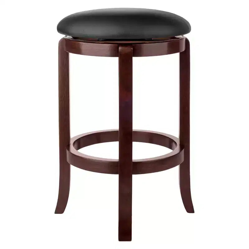 Sgabello da bancone girevole da 24" Noce - Rotondo, Struttura in legno, Altezza fissa