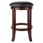 Sgabello da bancone girevole da 24" Noce - Rotondo, Struttura in legno, Altezza fissa