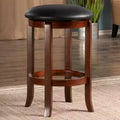Sgabello da bancone girevole da 24" Noce - Rotondo, Struttura in legno, Altezza fissa