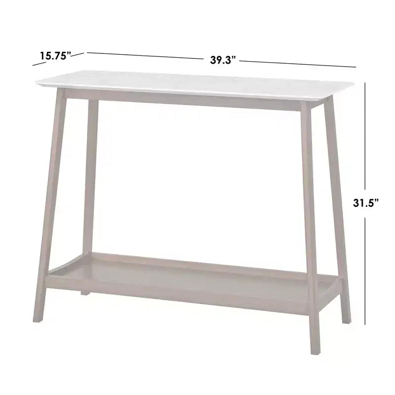 Consolle - Noce, Piano Effetto Marmo, Ingresso, Corridoio, Design Stretto