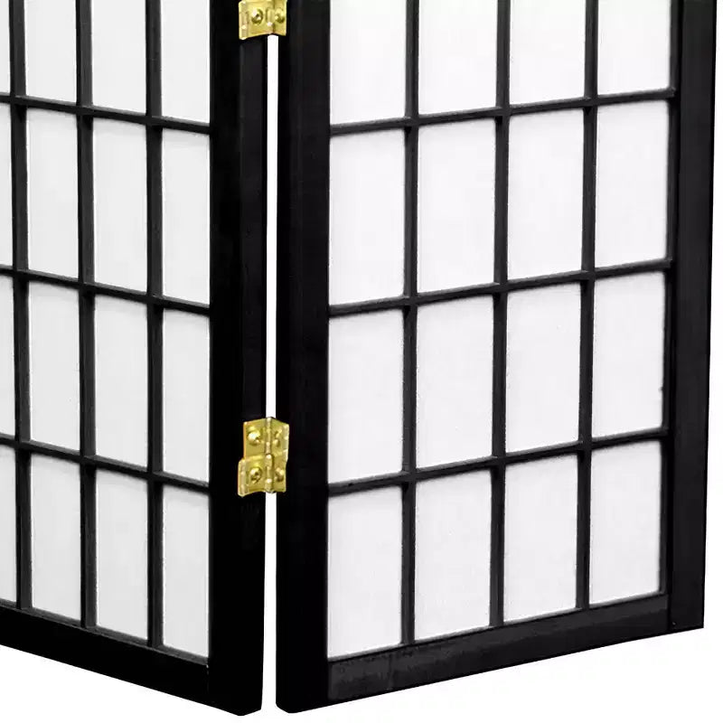Pannello decorativo Shoji da scrivania alto 60 cm (6 pannelli) - Nero - Mobili orientali