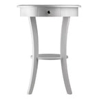 Tavolino rotondo con accenti - Bianco
