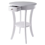Tavolino rotondo con accenti - Bianco