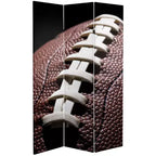 Oriental Furniture Paravento Divisorio in Tela da 183 cm con Motivo Calcistico a Doppia Faccia: Arredamento a Tema Sportivo, Nessun Montaggio, Schermo Portatile