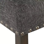 Sgabello da Bar Imbottito HomePop da 61 cm con Borchie, altezza da bancone