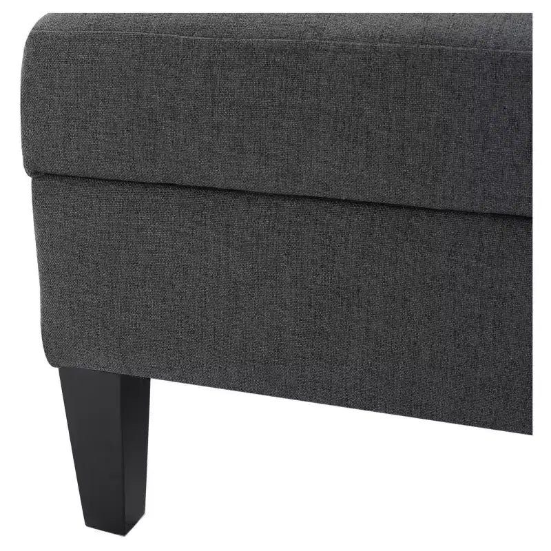 Pouf contenitore imbottito con coperchio trapuntato