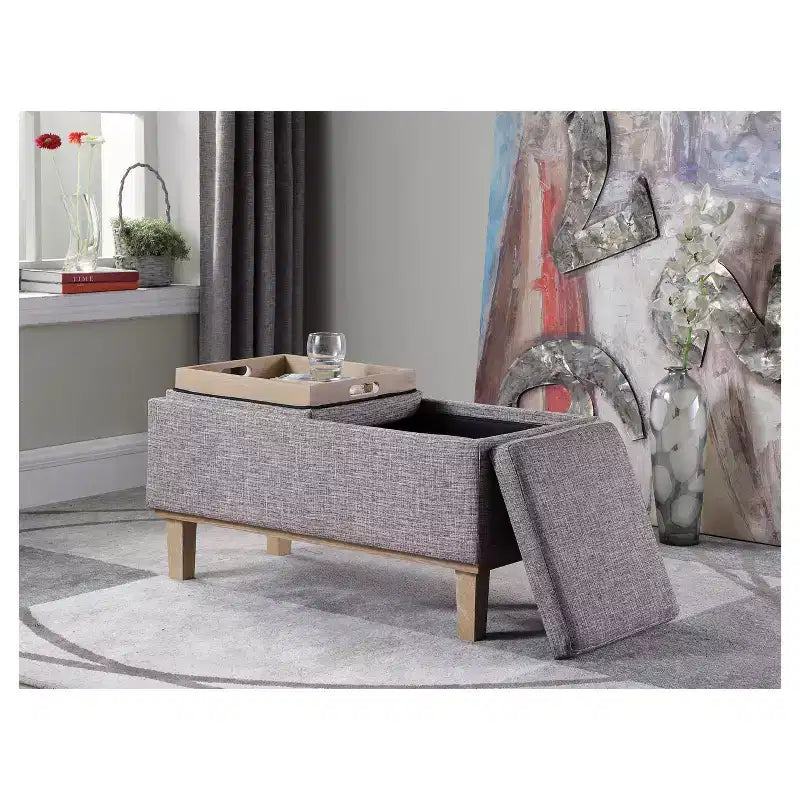 Panca Contenitore con Gambe in Legno-Ore International