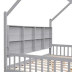 Letto a capanna con letto estraibile e mensola