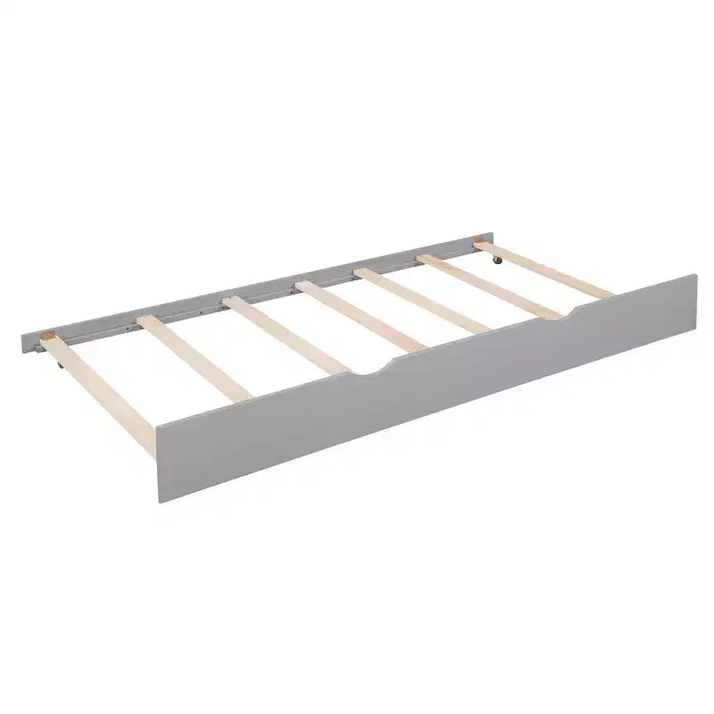 Letto a capanna con letto estraibile e mensola