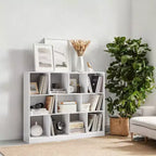 Cube Bookcase, Freestanding Storage Unit with 11 Open Compartments