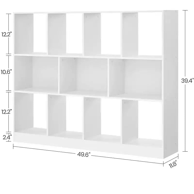 Libreria a Cubi, Mobile Contenitore Autoportante con 11 Vani a Giorno