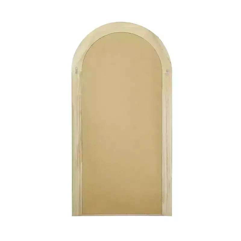 Specchio a figura intera con cornice ad arco in legno massello, design a scala