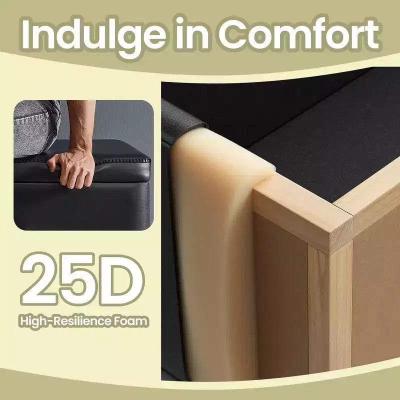 Panca Contenitore, Panca da Letto Contenitore, Panca da Ingresso, Ottomana con Cerniere di Sicurezza, Carico 300 kg